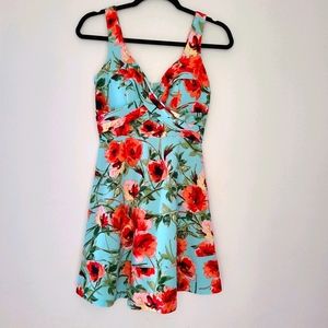 EMERALD SUNDAE blue with flowers dress